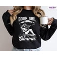 thumbnail image 1 of Book Girl Summer Sweatshirt, Bookish Reader, Full size S-5XL, 1 of 5