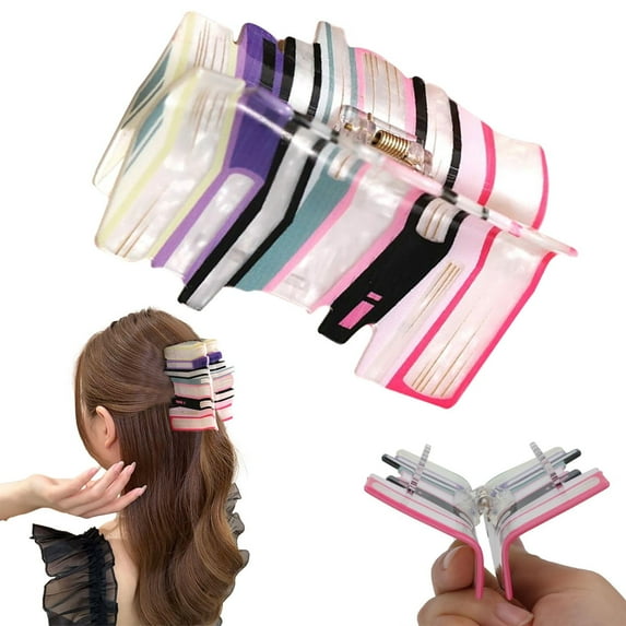 Book Hair Clip - Orange Book-Shaped Hair Grip, Women Fashion Hair Accessories, Back to School, Teacher Gift, Holiday Halloween Christmas Thanksgiving Hair Clip, 1 Piece Wedding, Ha Makeup Organizers