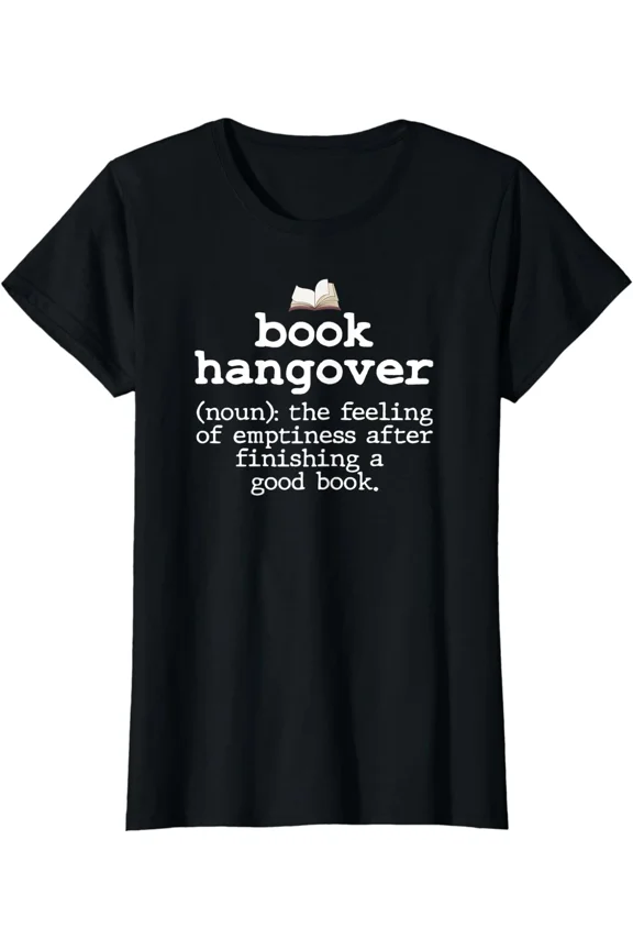 Book Hangover Funny Definition Bookworm Nerd Reading Ladies' Crewneck T-Shirt