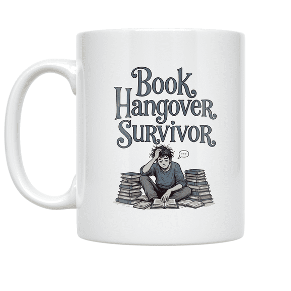 Book Hangover Survivor Design - Book Lover - 11 oz Ceramic Coffee Mug