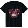 thumbnail image 1 of Book Heart Book Reader Gift Bookworm Nerd Love Reading T-ShirtMen's and women's gift, black and white T-shirt, size: Extra large S-4XL, 1 of 4