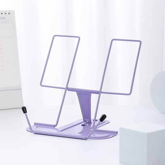Book Holder, Page Turner, Metal Reading Stand for Tablets & Music Scores, Adjustable Angle, Foldable, 1-Pack