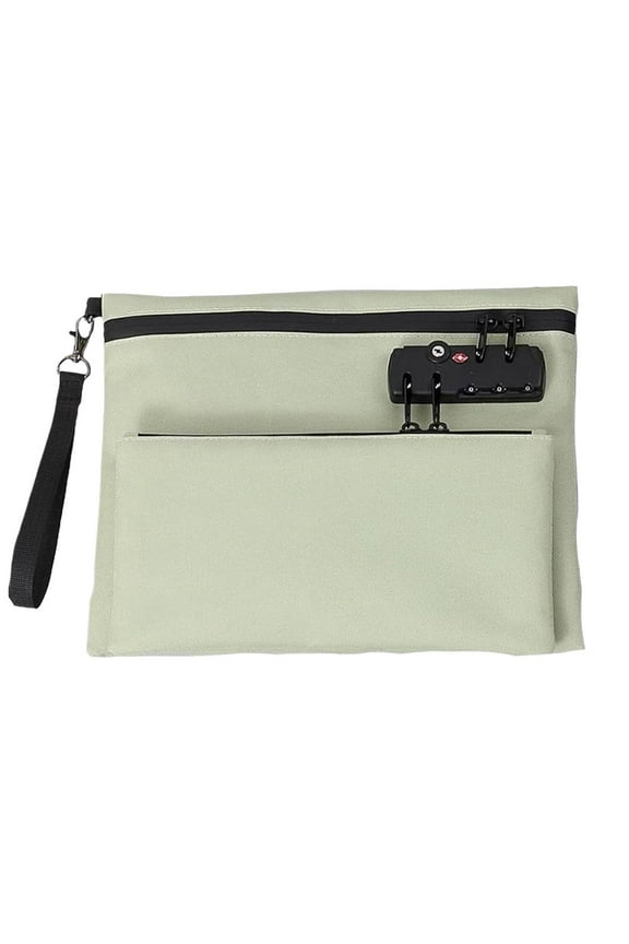Anti-Theft Travel Lock Bag, Secure Handbag with Zipper & Combination Lock for Id, Passport & Valuables Organization by Goohae