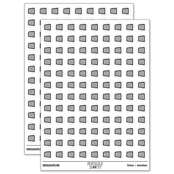 Book Journal Planner Study School Symbol 200+ Round Stickers - White - Matte Finish - 0.50" Size