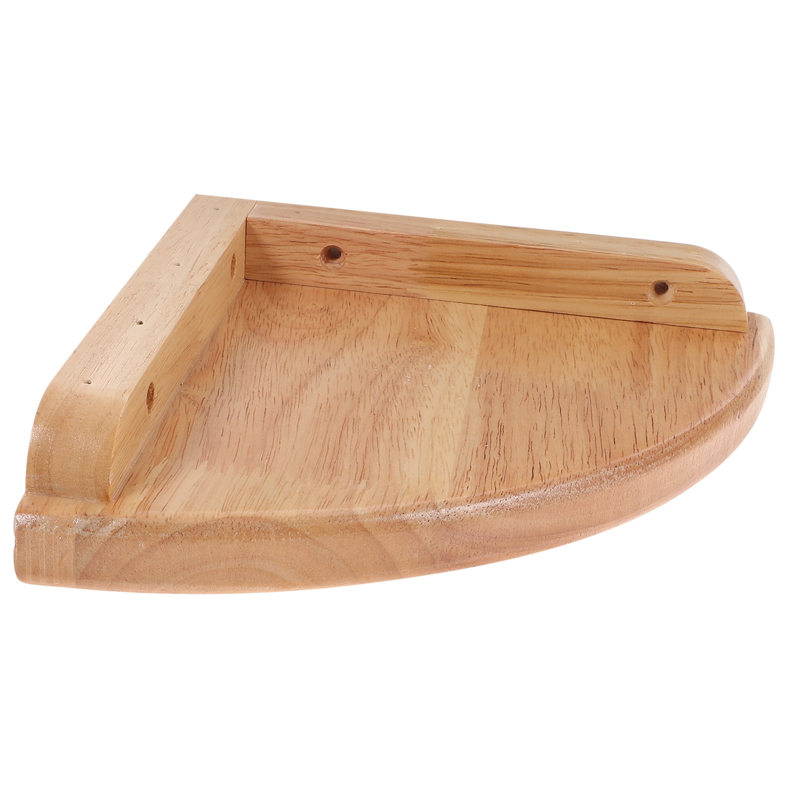 Book Ledge Corner Shelf Board Fan Shaped Rack Wood Bookshelf Wallmounted Bamboo Wooden 7 Inches