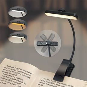 Book Light 24 LED Rechargeable Reading Light Reading in Bed 3 Color 80 Hrs Runtime Clip on Light