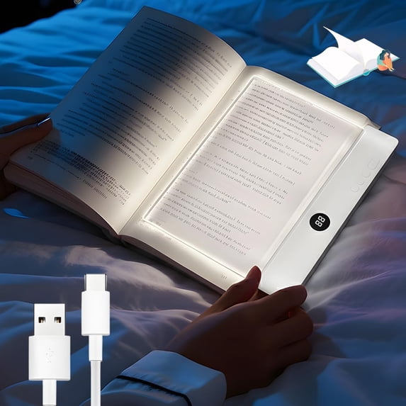 Panel For Reading Book Light, Dimmable Panel Plate Lamp Book Full Page Light for Reading ...