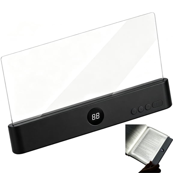 Book Light Page - Read Glow Book Lamp, 2 in 1 Dimmable Flat Reading Light with Timer, 3 Color Temps for Bedside Travel