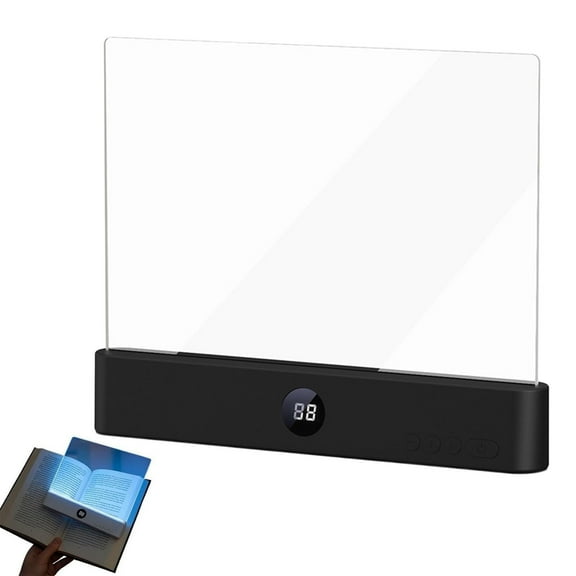 Book Light, Rechargeable Clear LED Flat Book Lights for Reading in Bed at Night with 3 Colors & Timer, Dimmable Panel Plate Book Lamp Full Page Light, Bookish Gifts for Women Men Readers Book Lovers