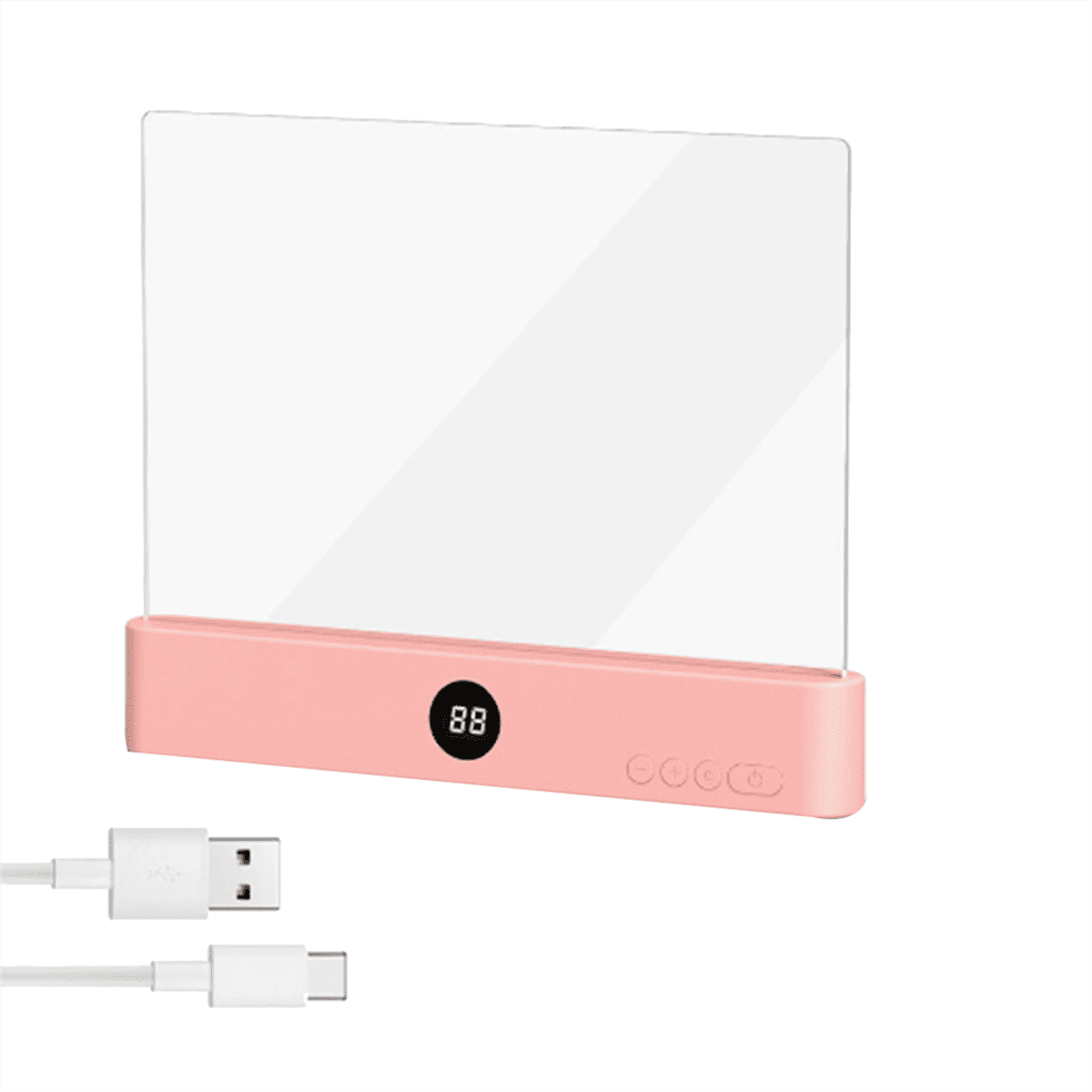 Book Light, Rechargeable Clear LED Flat Reading Light with 3 Colors & Timer, Dimmable Panel Plate Lamp Book Full Page Light for Reading in Bed at Night, Funny Gifts for Readers Kids Women Men (Black