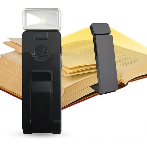 Book Light, Rechargeable Clip-On LED Reading Light for Bed & Night Use - 3 Color Temperatures with Stepless Dimming, Ultralight Bookmark Design for Kids, Book Lovers