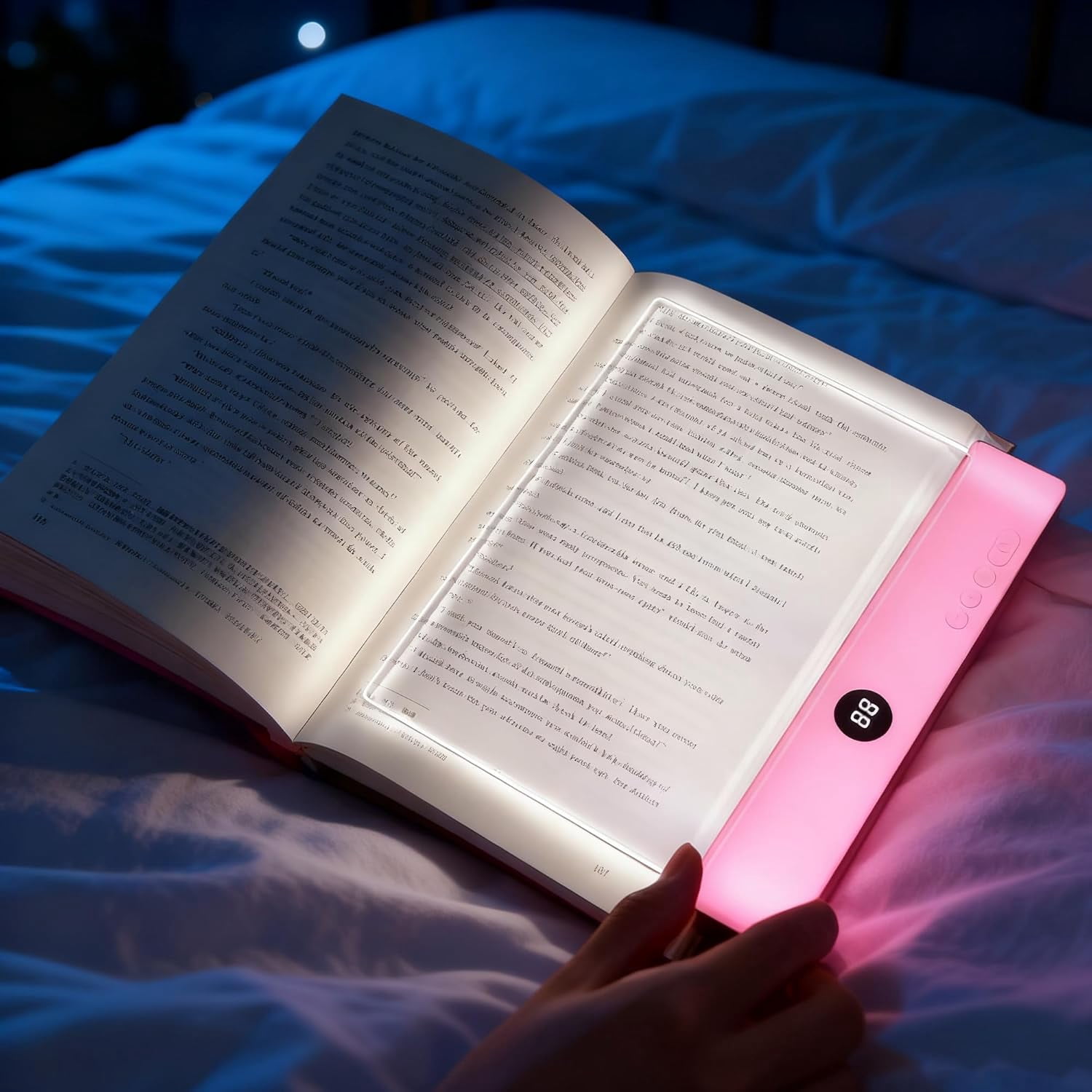 Book Light - Rechargeable LED Reading Flat Clip on Night Light with 3 ...