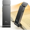 thumbnail image 1 of Book Light, Rechargeable Reading Lights for Books in Bed, Ultralight Clip-on LED Bookmark Lamp with 3 Amber Colors & Stepless Dimming for Night Reading for Book Lovers, Kids, Ashen, 1 of 4