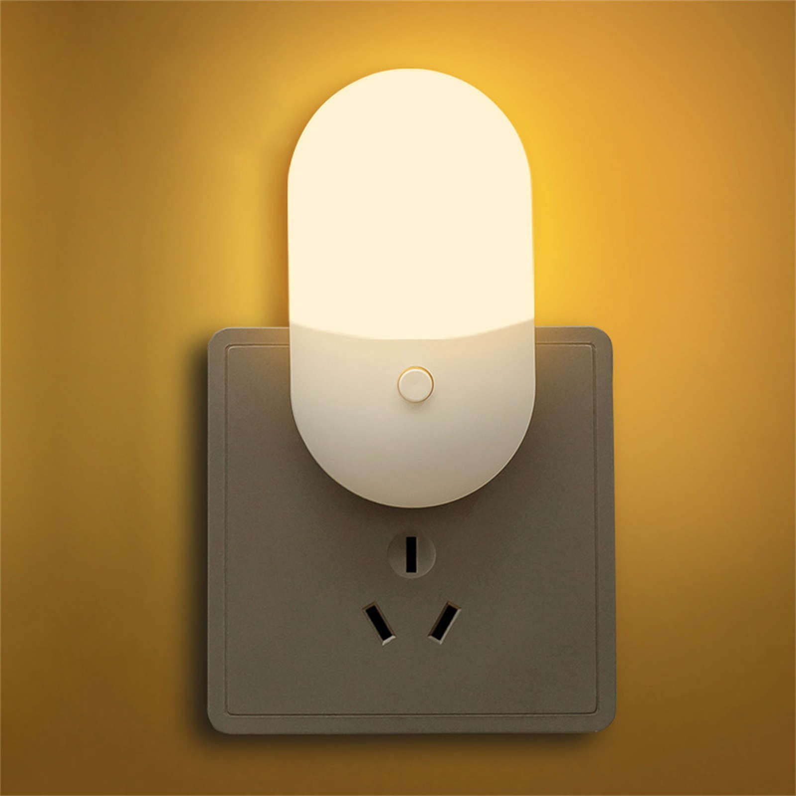 Book Lights,Plug Sensor Dimmable Night Light Soft Warm White LED