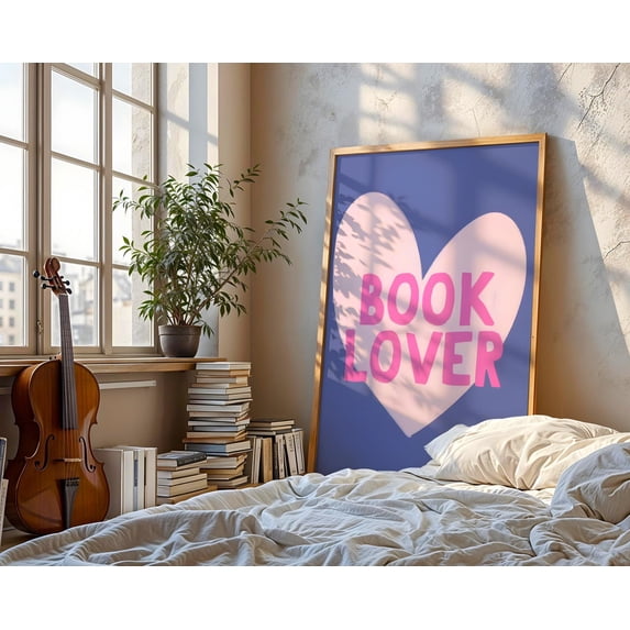 Book Lover Art Heart Reading Nook
