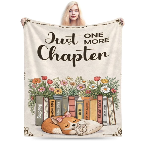 Book Lover Blanket Gift Cozy Reading Theme Throw Blanket Soft Home Decor Gift for Readers Bookworms Library Lovers Relaxing Reading Blanket 50x40