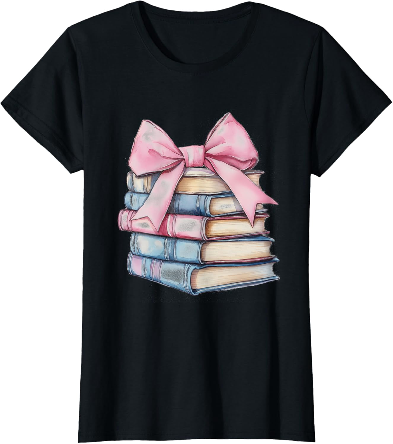 Book Lover Coquette Bow Pink Dainty Ribbon T-Shirt - Walmart.com