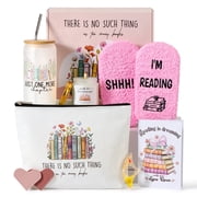 Book Lover Gift Box Set with Tumbler, Socks, Candle, Pouch, Bookmarks, Page Holders, Card