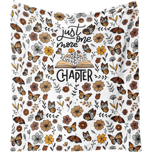 Book Lover Gift Fleece Throw Blanket for Teachers, Librarians, Men & Women - Soft Flannel Reading Blanket for Home, Couch, Bed, Chair, Dorm Decor, 50x60 Inches