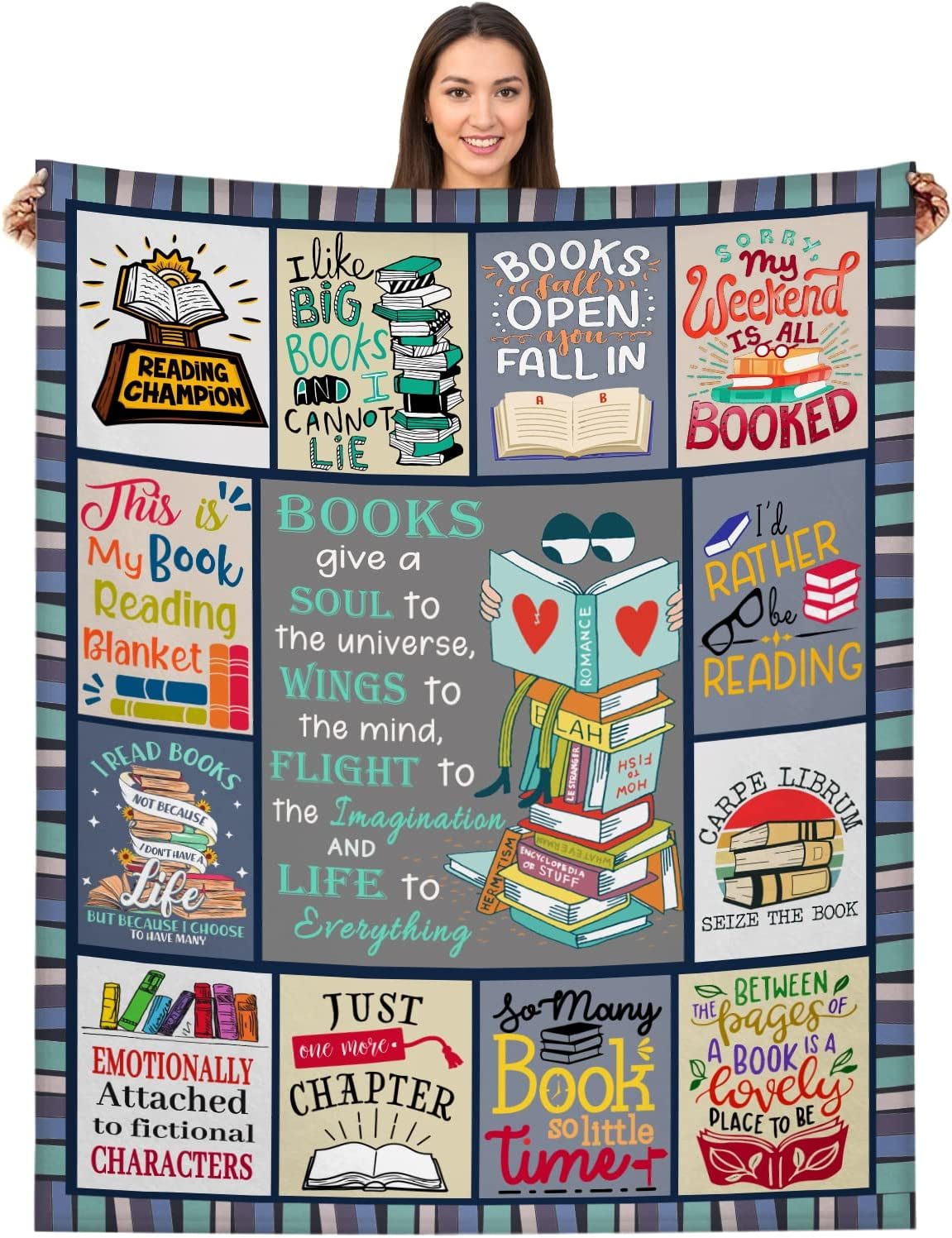 Book Lover Gifts Book Lover Blankets Book Lovers Women Reading Gifts for Book Lovers 50"×60
