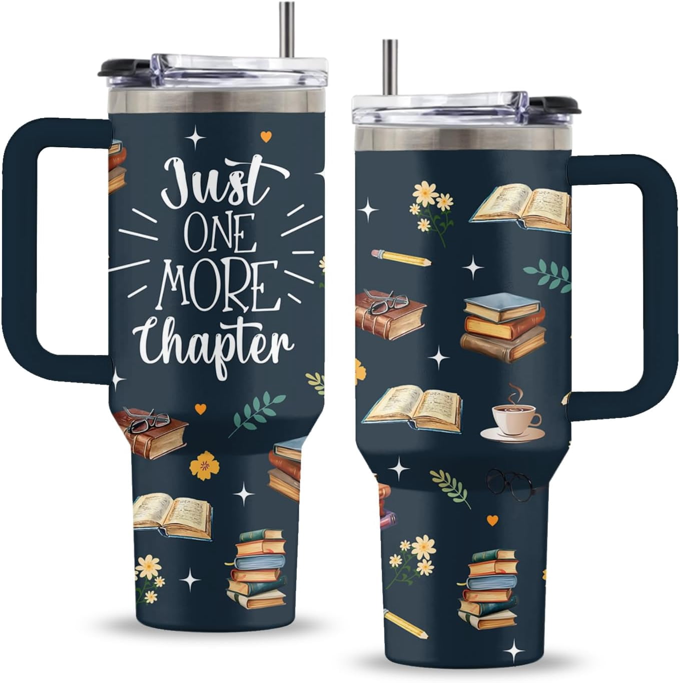 Book Lover Gifts for Women, 40 Oz Just One More Chapter Tumbler with ...