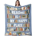 thumbnail image 1 of Book Lover Gifts for Women Girls Blanket 60"x50" - Librarian, Book Club, Bookish, Bookworm Gifts for Reading Lovers - Literary Gift Ideas for Birthday Christmas Graduation, 1 of 6
