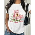 thumbnail image 1 of Book Lover Graphic Tee T-Shirt Cotton Top Slippery When Reading Design Short Sleeve Crew Neck White S-5XL, 1 of 5