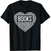 Book Lover Heart Gift Bookworm Gifts Love Reading T-Shirt