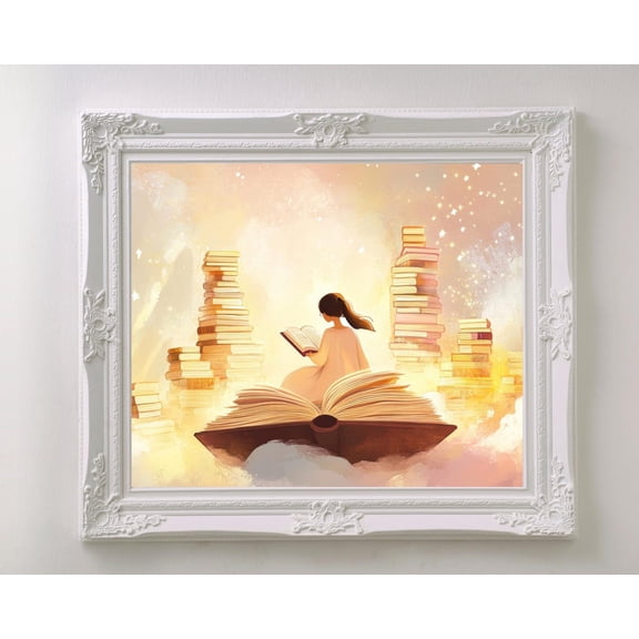 Book Lover Reading Nook Poster, Literary Wall Art, 24x36 UNFRAMED
