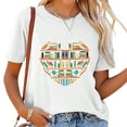 thumbnail image 1 of Book Lover Shirt Women Book Reading T-Shirt Teacher Tee Shirts Librarian Gift Tee Tops, 1 of 5