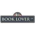 thumbnail image 1 of Book Lover Street Sign | Indoor/Outdoor | Funny Home Decor for Garages, Living Rooms, Bedroom, Offices | SignMission personalized gift, 1 of 5