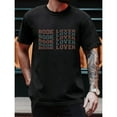 thumbnail image 1 of Book Lover Tee Black S-5XL Vintage Repeat Print Casual Short Sleeve Cotton  ultimate softness and breathability, 1 of 5