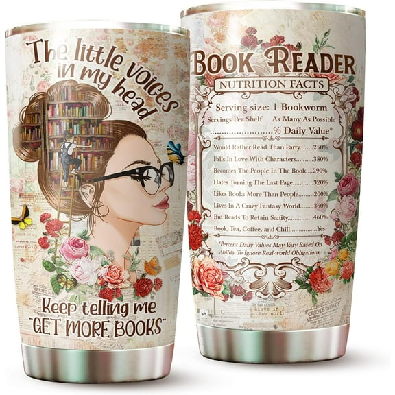 Book Lover Tumbler - Gifts For Book Lover On Christmas, Birthday - Librarian Tumbler for Women - Book Lover Mug - Book Lover Cup - Gifts for Women - Gifts for Her