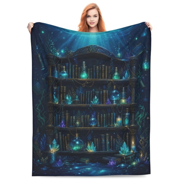 Book Lovers Blanket, Bookish Throw Blanket, Reading Blanket for Bookworms and Readers, Librarian Book Club Gift, Christmas Birthday Gift 50x40