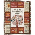 thumbnail image 1 of Book Lovers Blanket Gift, Book Reading Librarian Gifts Throw Blanket 50"x60", Book Club Gifts for Reading Lover Bookish, Book Lover Birthday Christmas Graduation Blanket Gift, 1 of 6