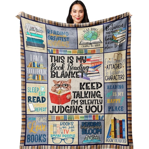 Book Lovers Blanket Gifts,Valentine Birthday Book Lovers Women, Women Reading Book Lovers,Book Reader Gifts,Bookworm Club, 50x60in Fleece Blanket