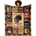 thumbnail image 1 of Book Lovers Gifts Blanket 50*60", Gifts for Book Lovers Women/Reader, Book Reader Gifts, Librarian Gifts, Book Blanket, Bookish Gifts, Book Gifts, African American Black Girl Reading Gifts, 1 of 6