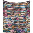 thumbnail image 1 of Book Lovers Gifts Blanket Floral Bookshelf Throw Blanket Gifts for Bookworm,Reader,Reading,Bookclub,Booknerd,Librarian,Bookish,Book Accessories Reading Decor- 60”X50”, 1 of 7