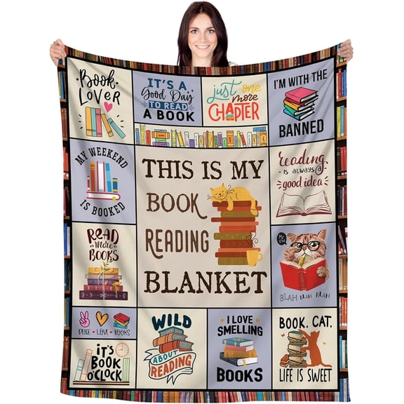 Book Lovers Gifts Blanket,Gifts for Book Lovers Women, Women Reading Gifts for Book Lovers,Book Reader Gifts,Book Club/Bookworm Gifts for Reading Lover Bookish,Literary Gifts Ideas, 50"x60"