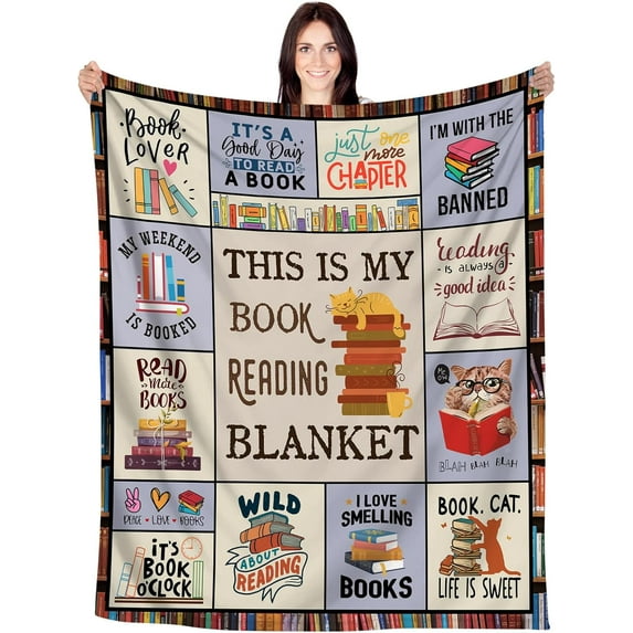 Book Lovers Gifts Blanket,Gifts for Book Lovers Women, Women Reading Gifts for Book Lovers,Book Reader Gifts,Book Club/Bookworm Gifts for Reading Lover Bookish,Literary Gifts Ideas, 50"x60"