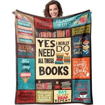 Book Lovers Gifts Book Reader Gifts Ideas - I Really Do Need All These Books Soft 50" X 60" Throw Blanket - Christmas Birthday Appreciation Presents for Book Lovers Gifts for Book Lovers Readers