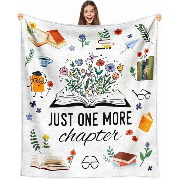 Book Lovers Gifts, Bookish Gifts for Book Lovers Women Men, Reading Gift for Readers, Literary Gift for Librarian/Nerd/Bookworm, BookClub Presents for Women Throw Blanket 60"x50"