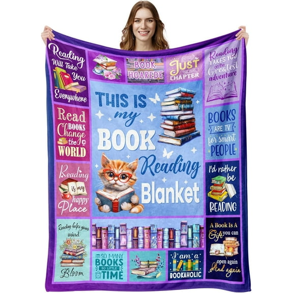 Book Lovers Gifts, Gifts for Book Lovers, Book Lover Gifts for Women, Book Club Gifts for Reading Lovers Bookish, Christmas Birthday Gifts for Readers Book Lovers, Librarian Gifts Blanket
