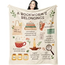 Book Lovers Gifts, Gifts for Readers Book Lovers Women, Book Club Gifts for Women, Book Reader/Themed Gifts, Reading/Bookworm Gifts for Women, Librarian/Lliterary Gifts Blanket