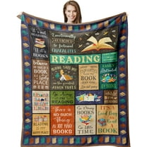 Book Lovers Gifts, Gifts For Readers, Reading Blanket 50"X60", Bookish Gifts, Book Gifts, Book Club Gifts, Book Reader Gifts, Librarian/Bookworm/Literary Gifts For Book Lovers, Reading Gifts
