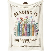Book Lovers Gifts, Reading Blanket Gifts for Book Lovers, Unique Bookish Presents for Reader Bookworm on Birthday Christmas Soft Flannel Throw Blanket