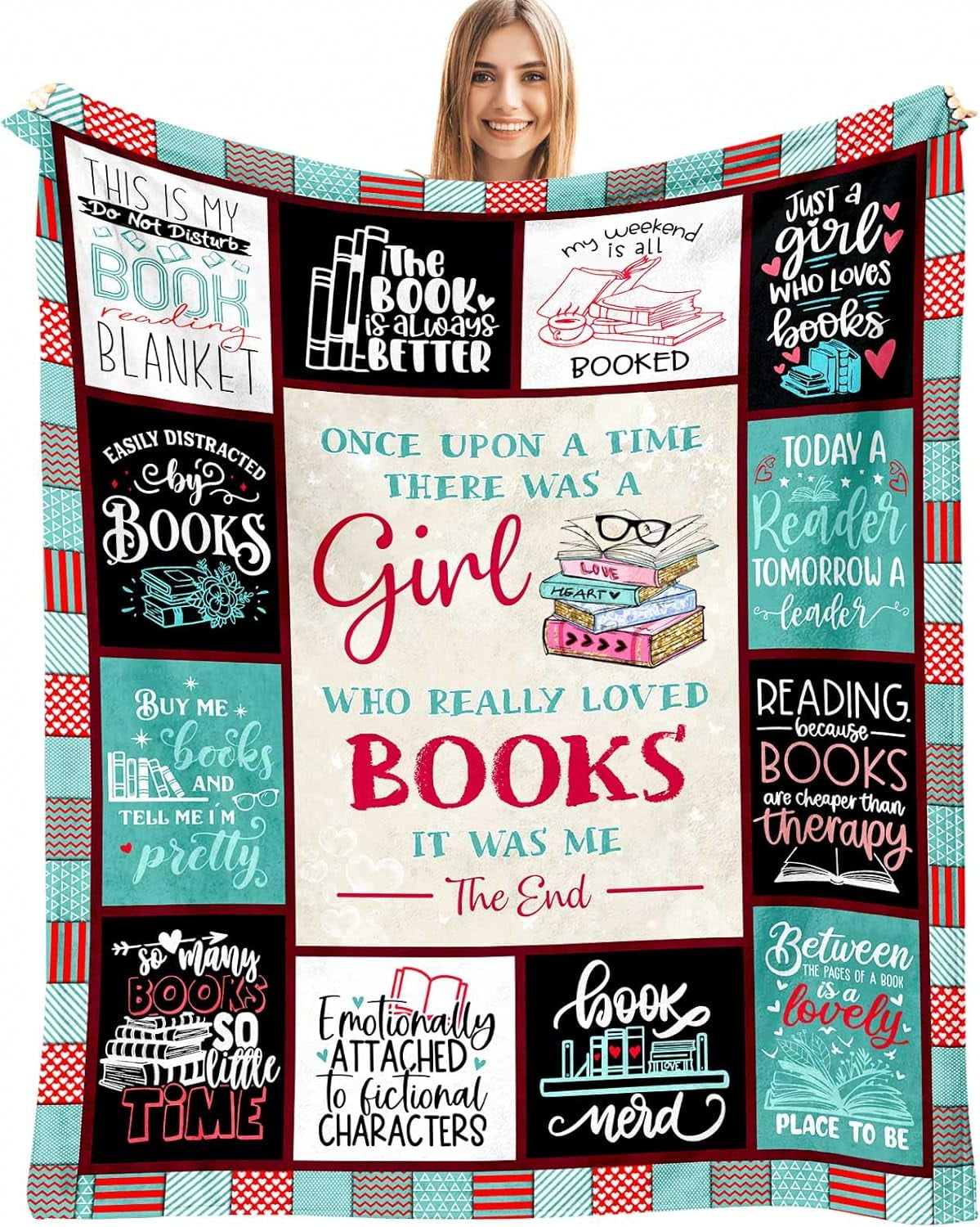 Book Lovers Gifts for Women, Bookish Gifts for Book Lovers Women, Book Lovers Gift Ideas Throw Blanket, Reading Gifts for Readers/Librarian/Book Nerd/Bookworm, Book Club Gifts