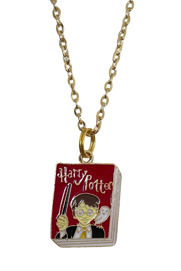 Wizard-Themed Enamel Pendant Necklace for Book Lovers