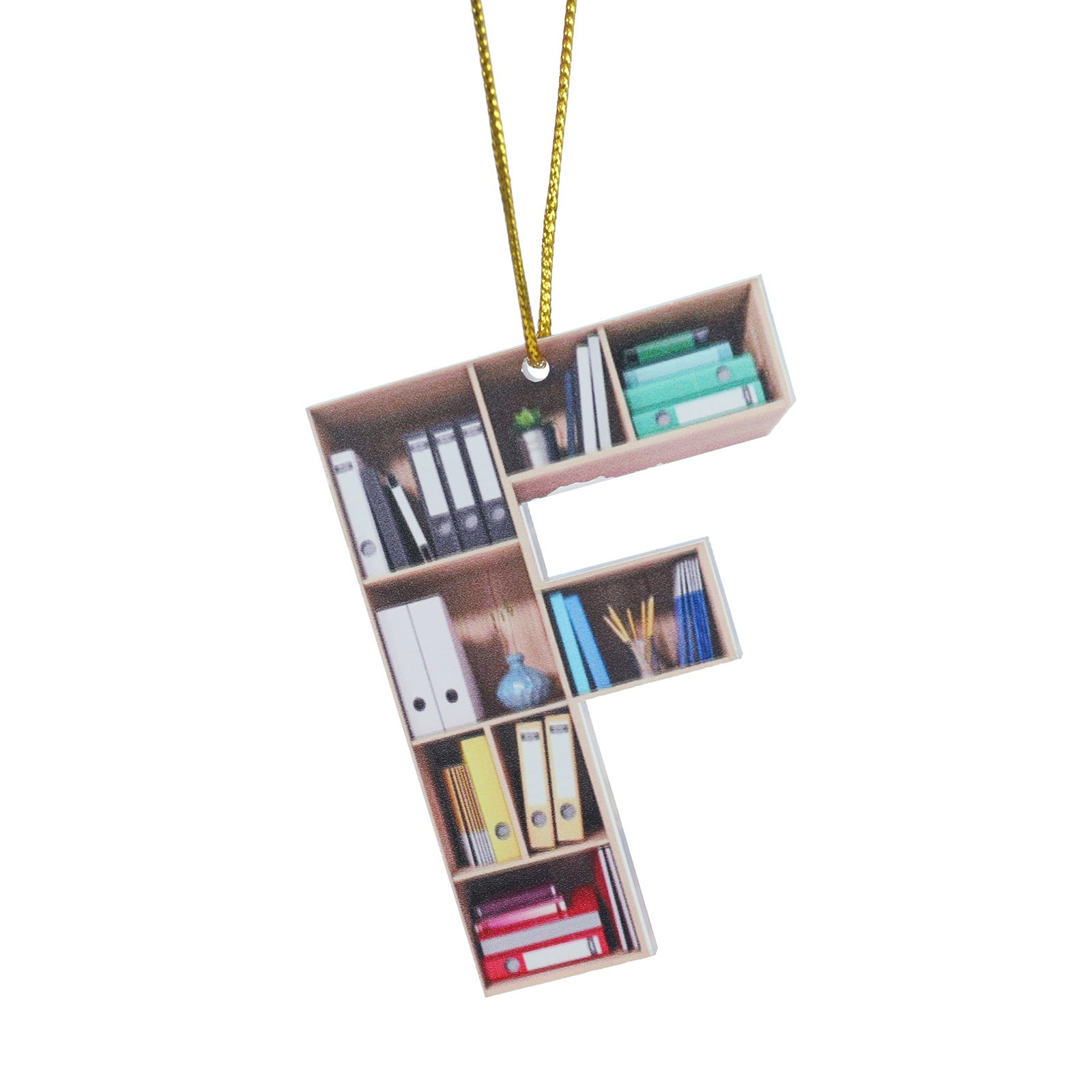 Book Lovers Heart Shaped Bookshelf Pendant Acrylic Ornament - Walmart.com