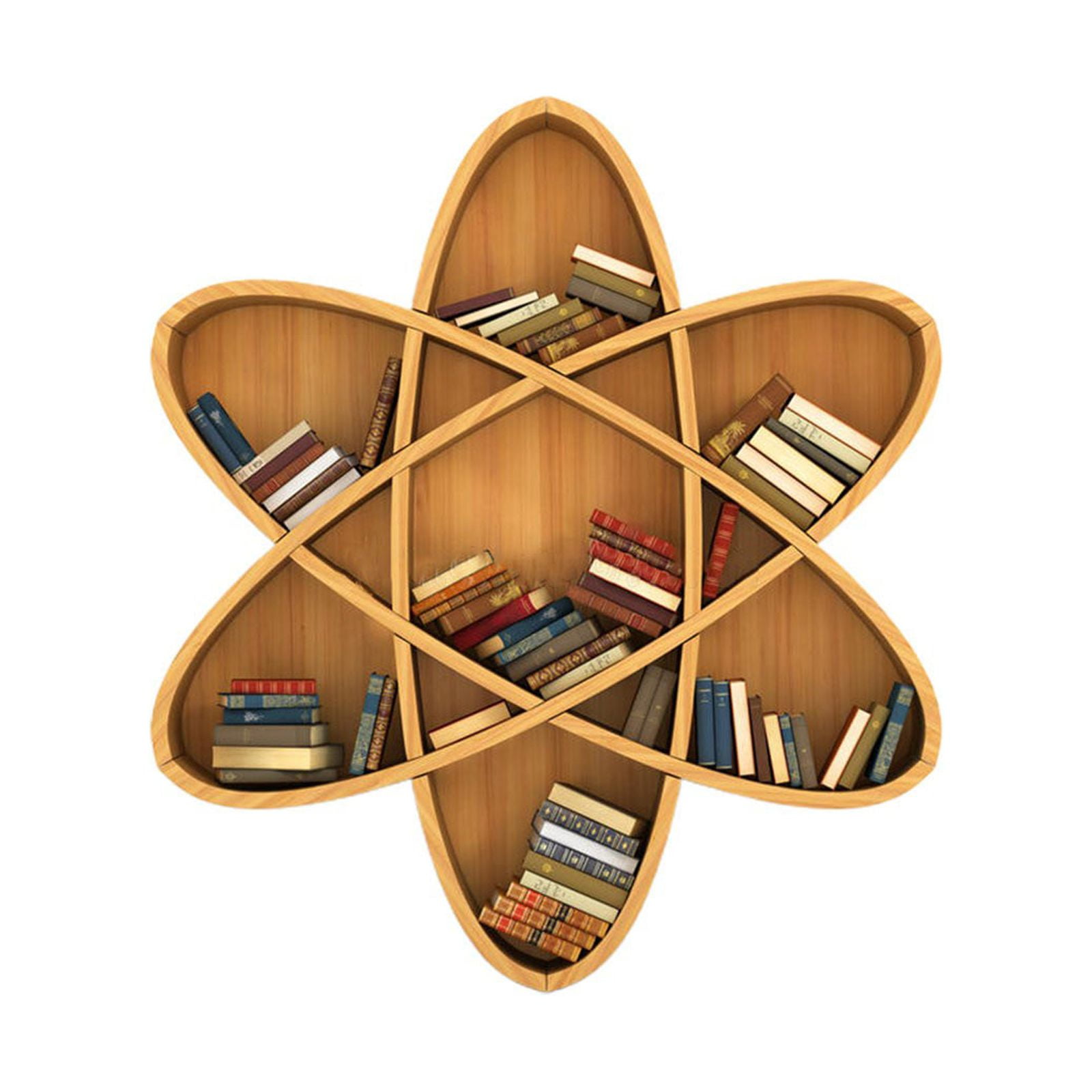 Book Lovers Heart Shaped Bookshelf Pendant Acrylic Ornament - Walmart.com